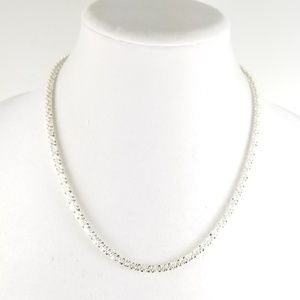 Sterling 20" Sparkling "Fireworks" Chain Necklace